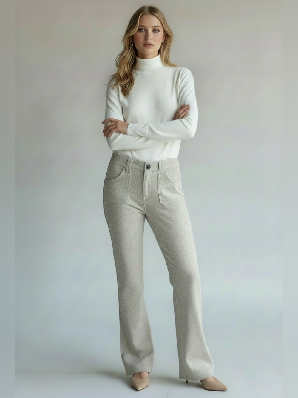 Banana Republic Women’s Straight-Leg Trousers in Sandstone